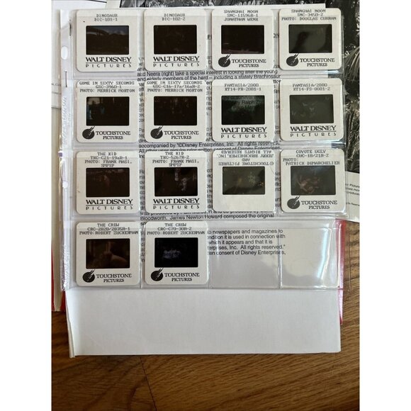 Walt Disney Preview Movie Folder Of “Dinosaur “ , With 14 View Slides Rare - Picture 4 of 8